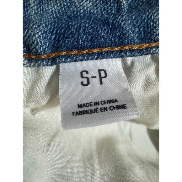 BDG Urban Outfitters Mandy Denim Maxi Skirt Sz Small Light Blue Raw Hem Front Sl - Picture 8 of 12